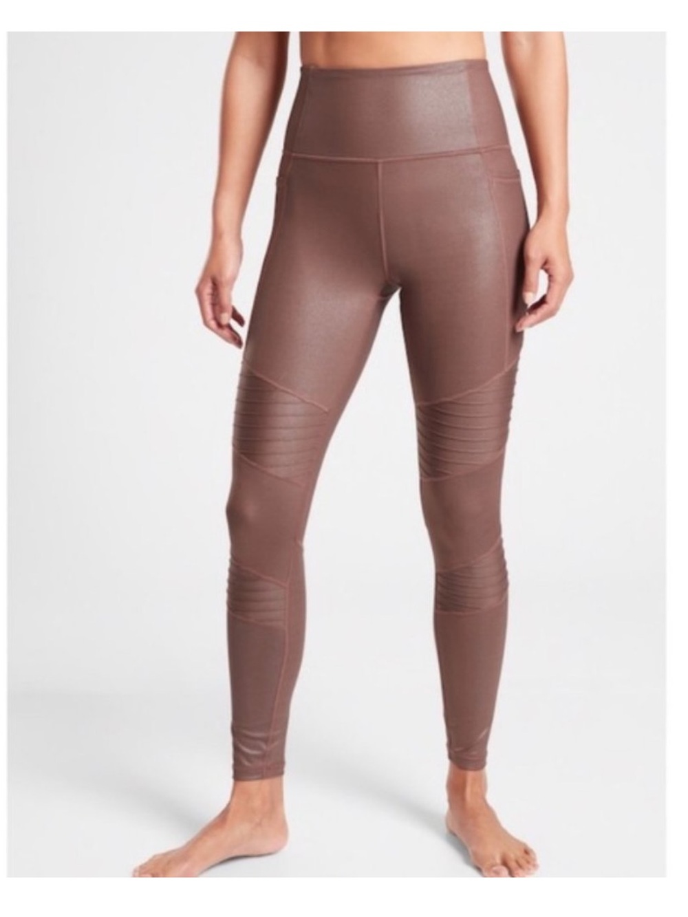Athleta inclination moto shimmer tights / small